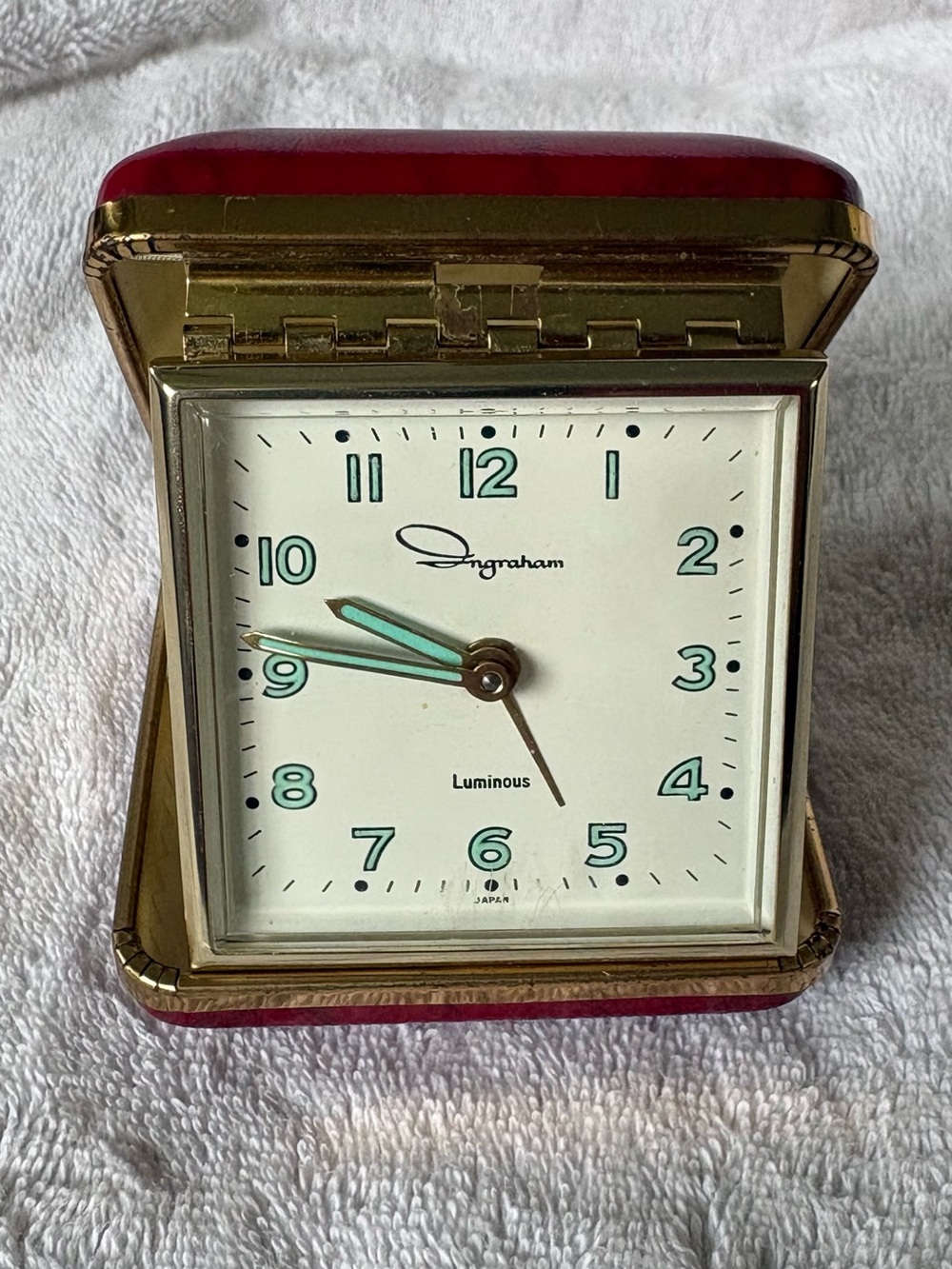 Ingraham Vintage Travel Alarm Clock With Fold Up Case - Picture 8 of 8